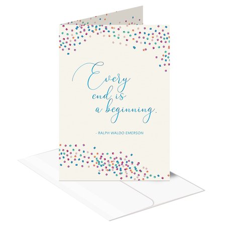 BETTER OFFICE PRODUCTS Farewell Goodbye Card W/Env, Foil Design, Coworker Goodbye Retirement Card, Classic 5 x 7in. 64627